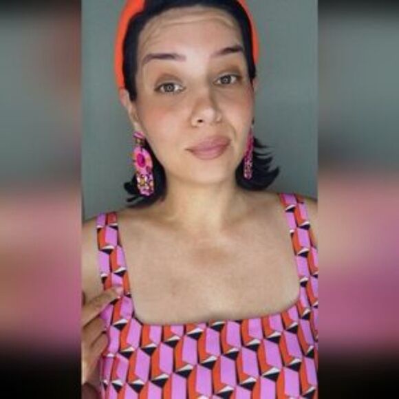 Diane Von Furstenberg DVF NWT Womens Plus 28 Pink Black Geometric Mini 70s Dress - Picture 12 of 16